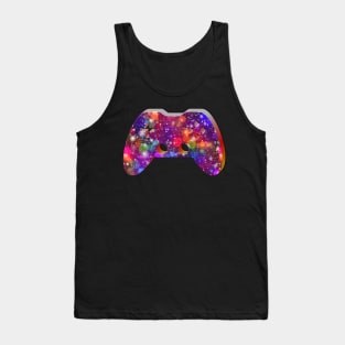 Christmas Lights - Gaming Gamer Abstract - Gamepad Controller - Video Game Lover - Graphic Background Tank Top